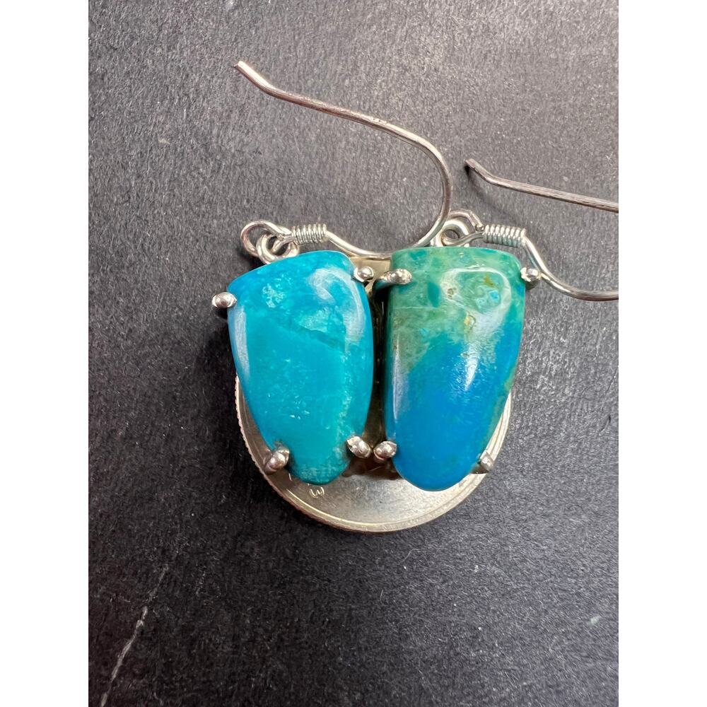 New Peruvian Opalina Sterling Silver Dangle Earri… - image 2